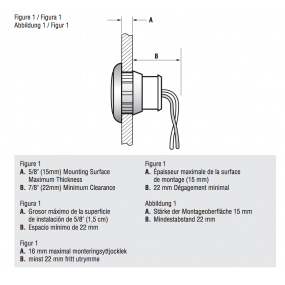 LED-Mini Button style lampa. Vitt Ljus.