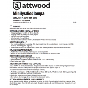 LED-Mini Button style lampa. Blått Ljus.